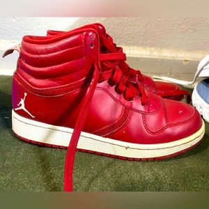 Red Nike Air Jordan Heritage 1s, size 5Y (fit like a women’s size 5.5 or 6 .